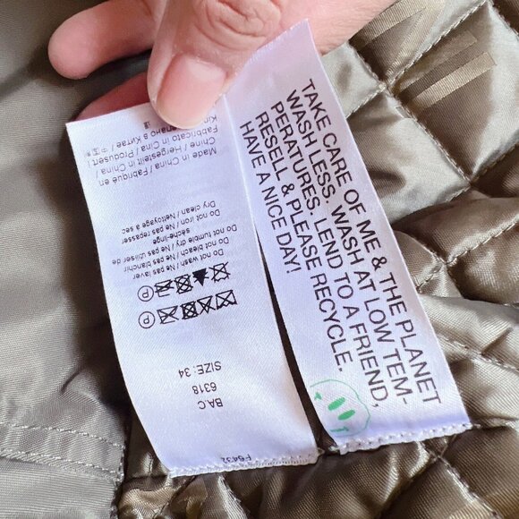 GANNI Cropped Oversized Puffer Jacket Kalamata Olive Green Size 34/ US 2 - Picture 9 of 11